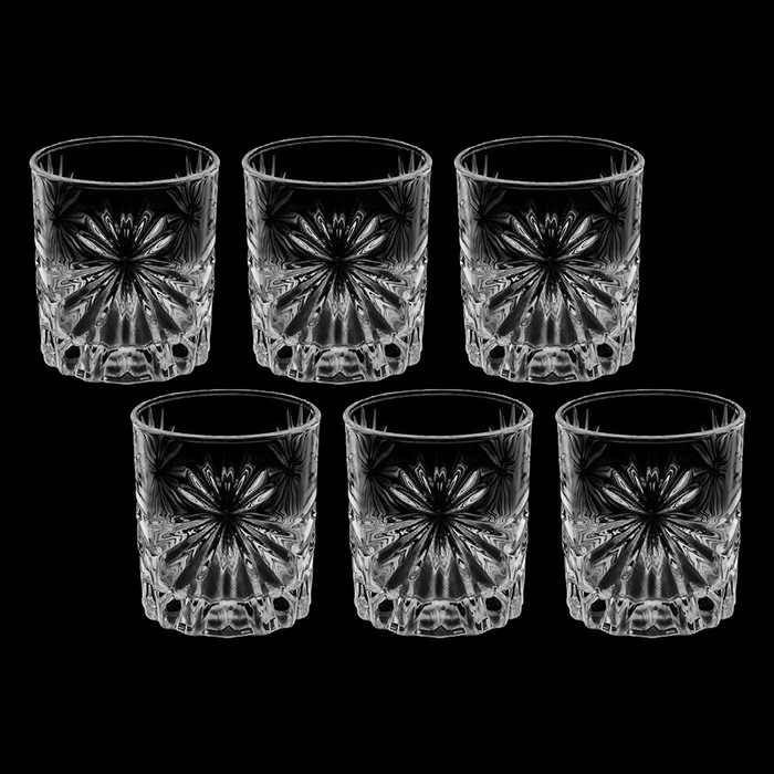 Набор стаканов 220 мл "Снежинки", 6 шт