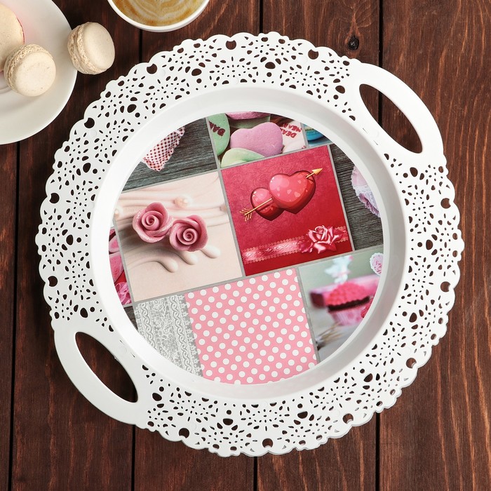 Поднос 35 см "Пончики"