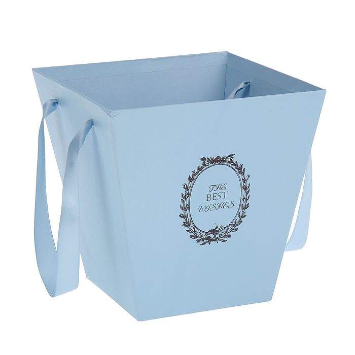 Пакет для цветов, премиум, 24 х 24 х 24 см, арабский голубой