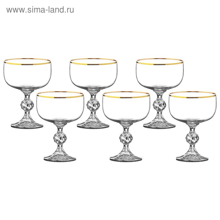 набор бокалов для шампанского крокус стеклянный 200 мл 6 шт гравировка Набор бокалов для шампанского «Клаудия», 200 мл, 6 шт.