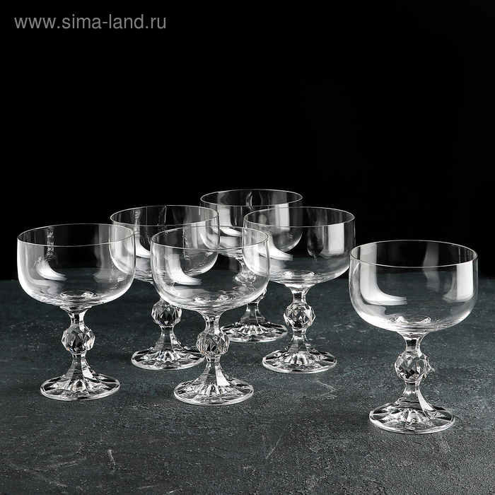 Набор бокалов для шампанского Bohemia Crystal «Клаудия», 200 мл, 6 шт