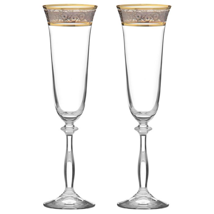 Набор фужеров для шампанского 190 мл "Анжела. Свадебный", 2 шт