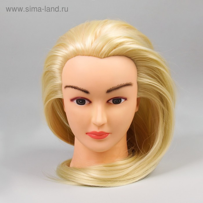 Голова тренировочная, искусственный волос, 80см голова манекена simnient для мужчин 80% человеческих волос косметология парикмахерская тренировочная голова куклы для обучения укладки волос