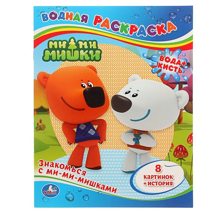 Водная раскраска "Знакомься с ми-ми-мишками", 200*250мм