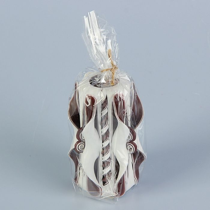 Свеча резная 10-11 см "Хамелеон" Молочный шоколад