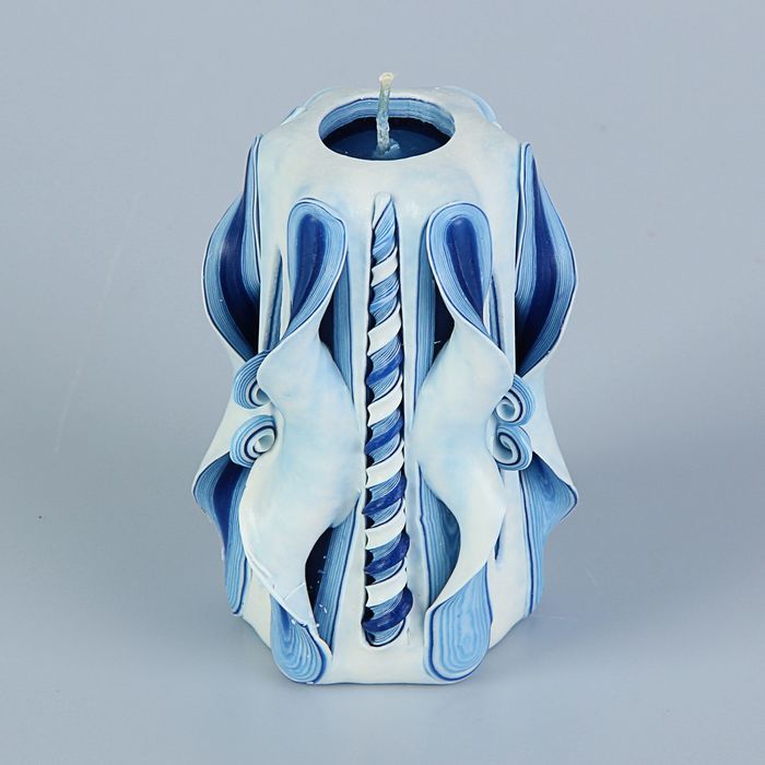 Свеча резная 10-11 см "Хамелеон" Гжель