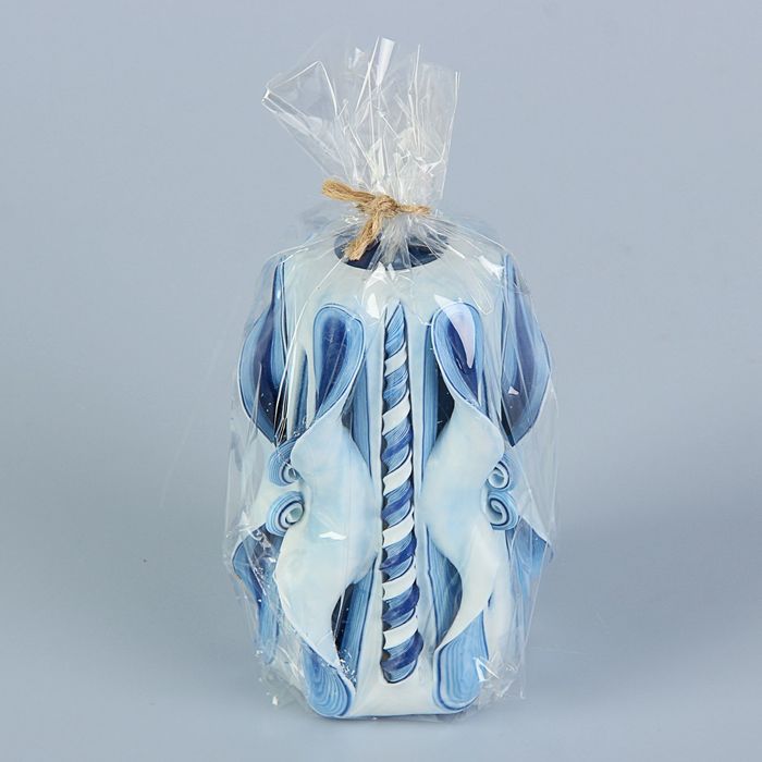 Свеча резная 10-11 см "Хамелеон" Гжель