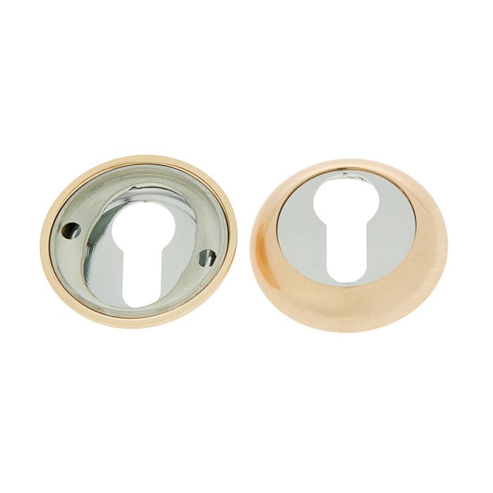 Накладка на цилиндровый механизм РALLADIUM CR ET SG/CP, цвет матовое золото/хром