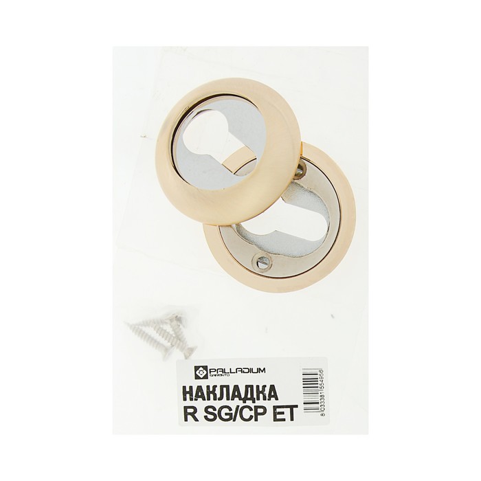 Накладка РALLADIUM R SG/CP ET, цвет матовое золото/хром