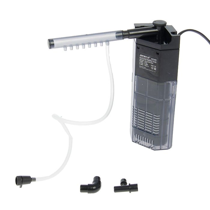 Внутренний фильтр с дождевальной флейтой Jeneca GLB-600 угловой, 3,5 Вт, 150 л/ч, высота подъема вод