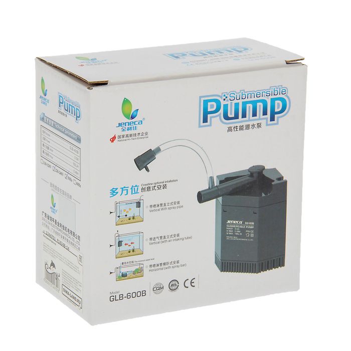 Внутренний фильтр Jeneca GLB-600B угловой, 3,5 Вт, 150 л/ч, высота подъема воды 0,48 м