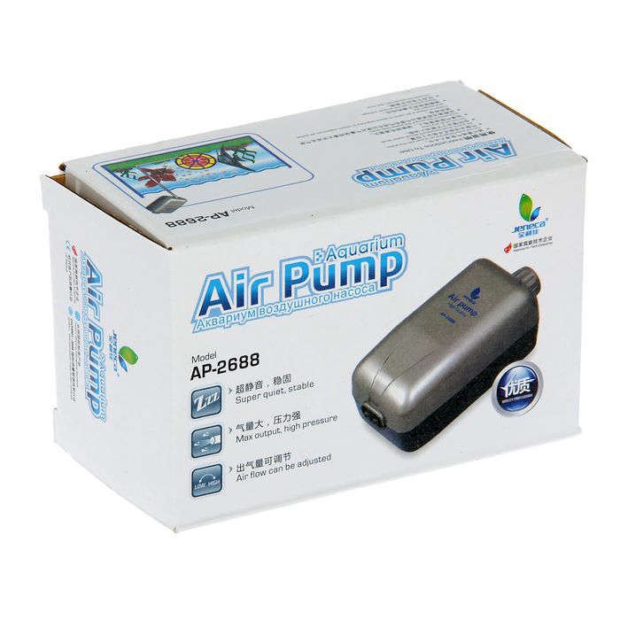 Компрессор Jeneca AP-2688 двухканальный, 2,9 Вт, 2х2 л/мин