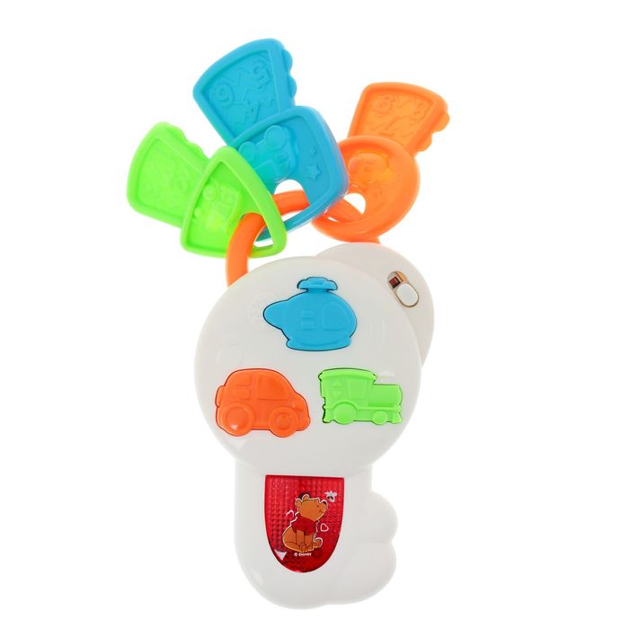 Брелок музыкальный, "МедвежонокВинни и его друзья", свет, звук