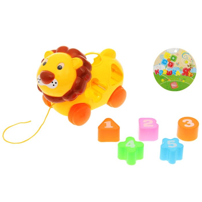 Каталка на верёвке «Лев» с сортером