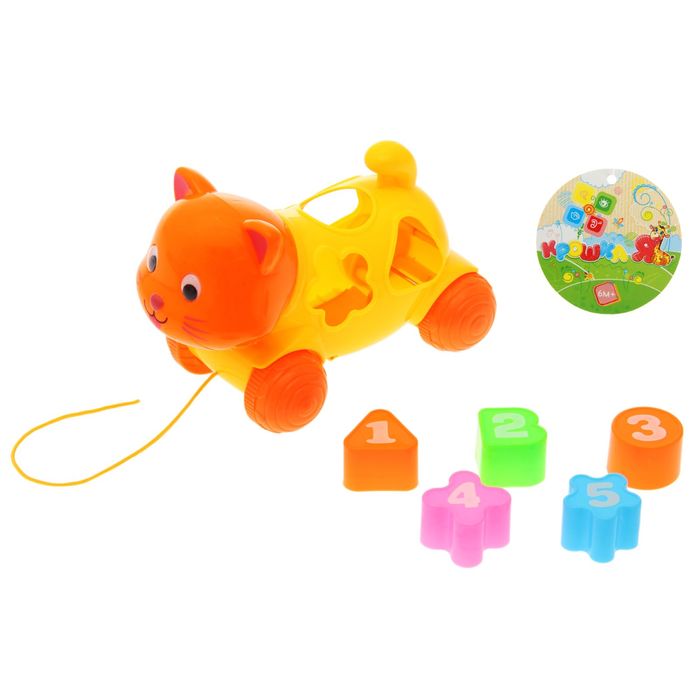 Каталка на верёвке «Кошечка» с сортером