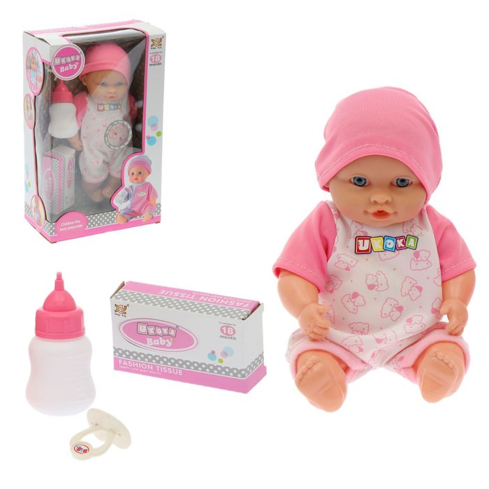 Пупс функциональный "Кроха", писает, пьёт, с аксессуарами, МИКС