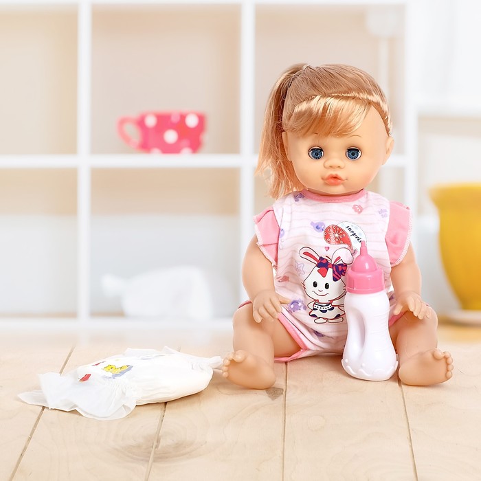 Пупс функциональный "Надечка", писает, пьёт, с аксессуарами, МИКС