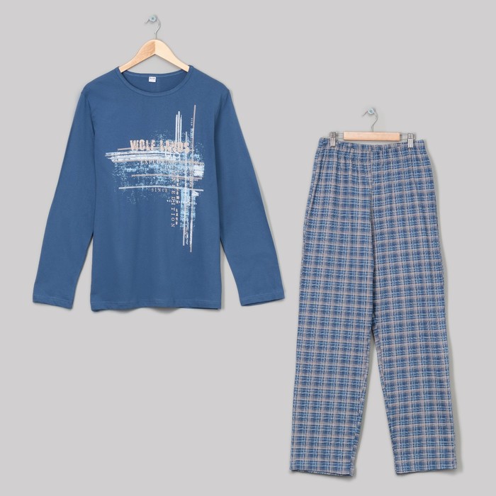 Комплект мужской (джемпер, брюки), размер 50, цвет индиго (арт. 945)