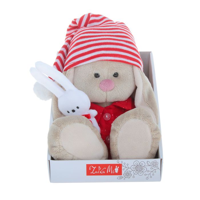 Мягкая игрушка "Зайка Ми" в красной пижаме, 23 см