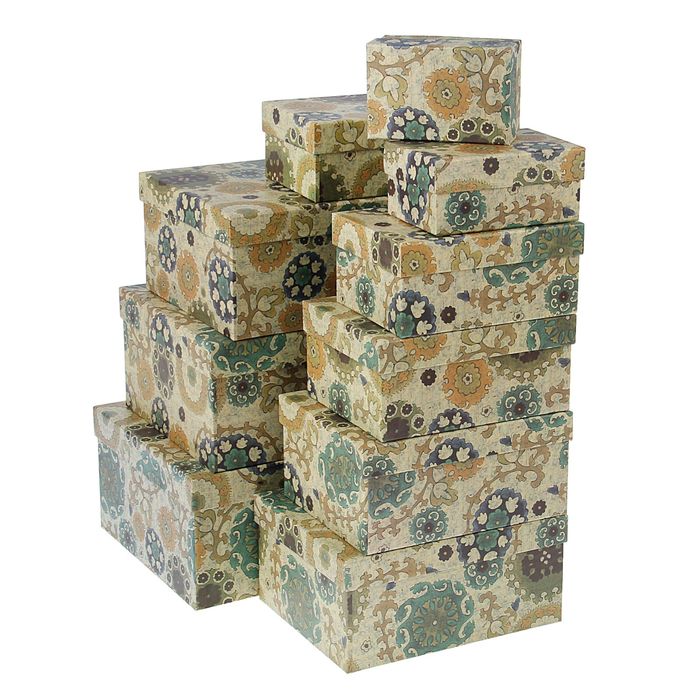 Набор коробок 10в1 "Арабеска", 32,5 х 27,5 х 15 - 14,5 х 9,5 х 5,5 см