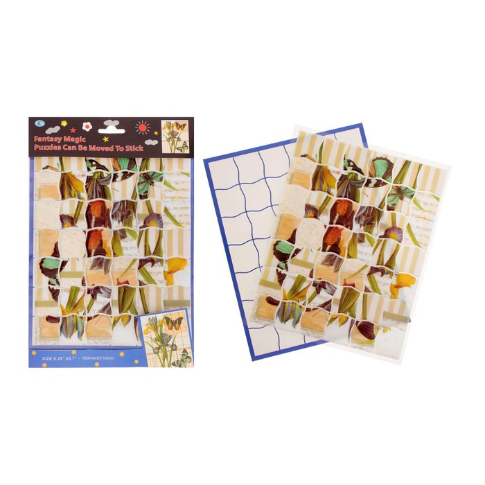 Аппликация - пазл объемными наклейками "Ирисы"