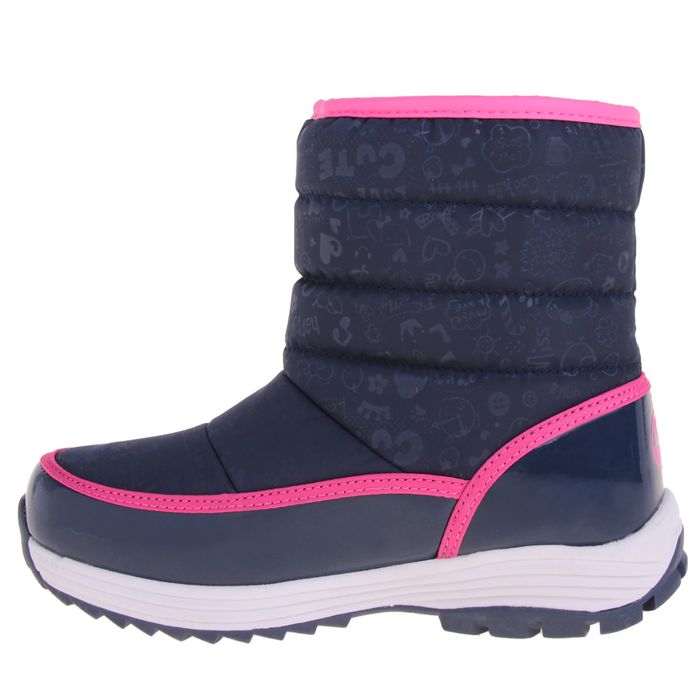 Дутики детские арт. W6NQ032, цвет синий/розовый, размер 33