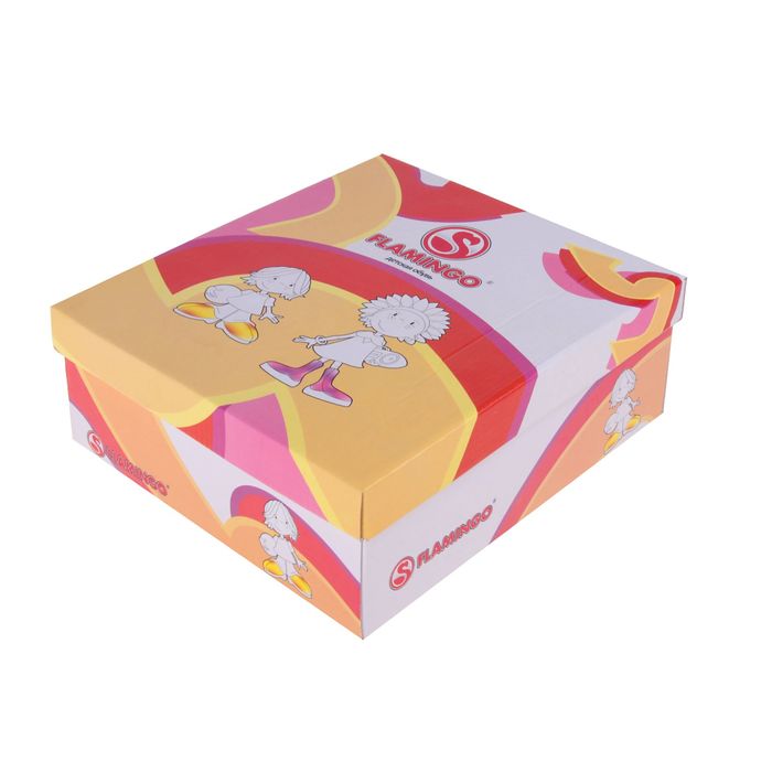 Дутики детские арт. W6NQ032, цвет синий/розовый, размер 33