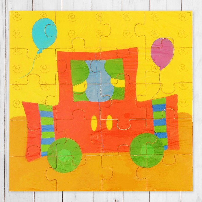 Пазл тонкий без основания "Автомобиль", 20 элементов