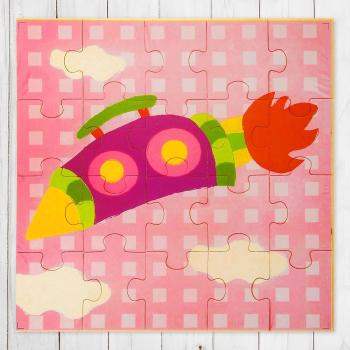 Пазл тонкий без основания "Ракета", 20 элементов