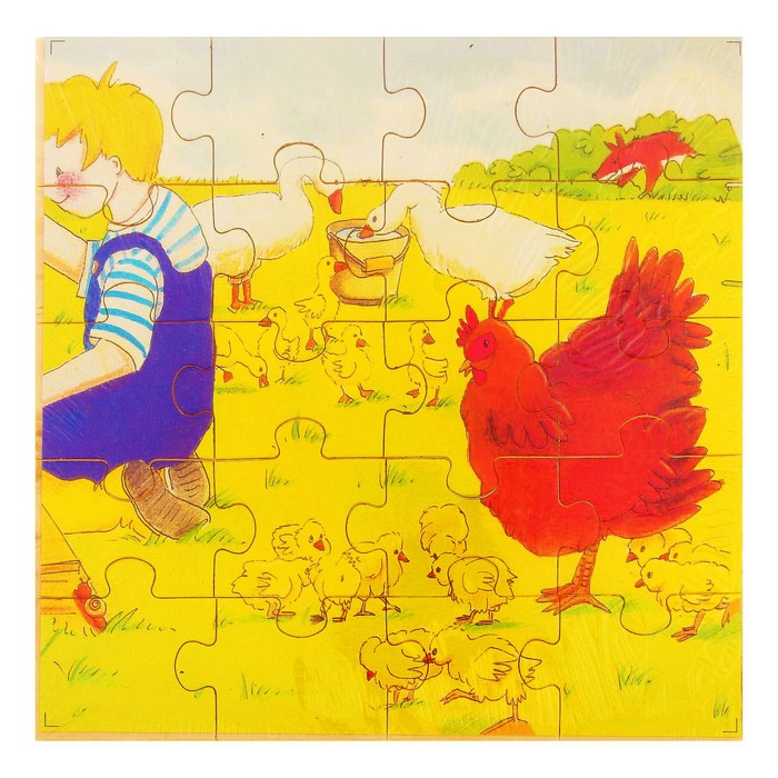 Пазл тонкий без основания "Птичья ферма", 20 элементов