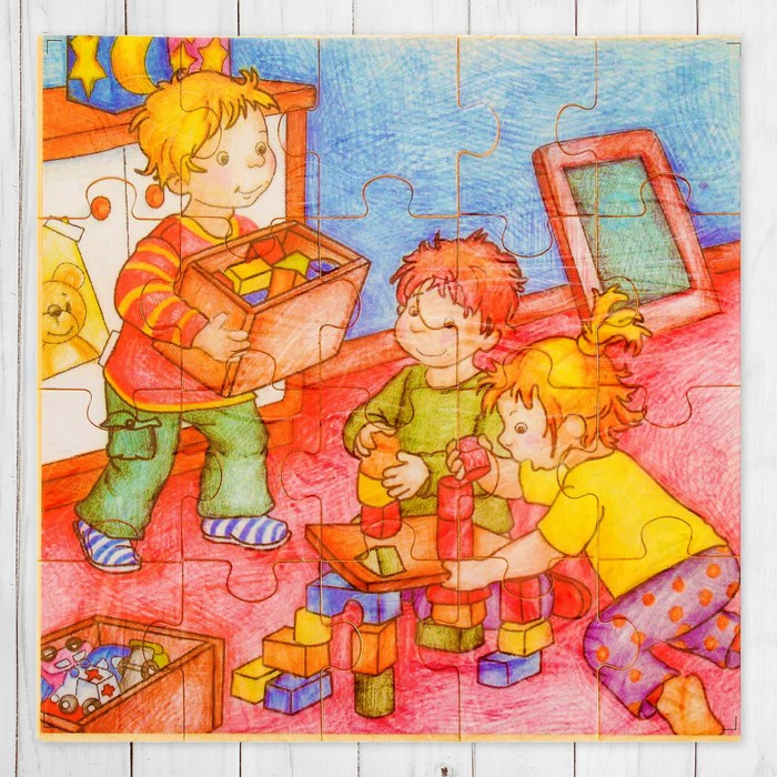 Пазл тонкий без основания "Детский сад", 20 элементов