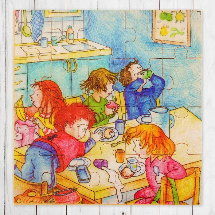 Пазл тонкий без основания "Время обеда", 20 элементов