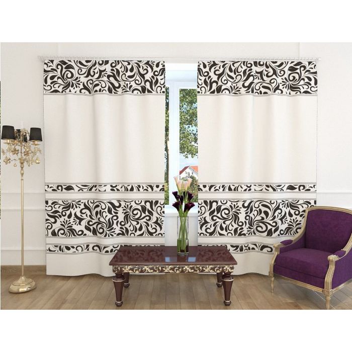 Фотошторы "Нурия", размер 150х260 см-2 шт., габардин