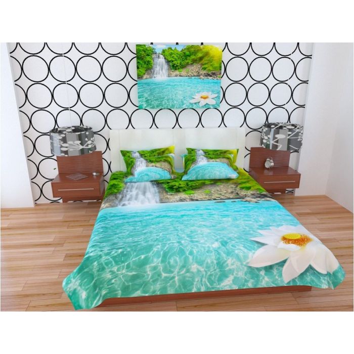 Фотопокрывало "Райский уголок", ширина 145 см, длина 220 см, габардин