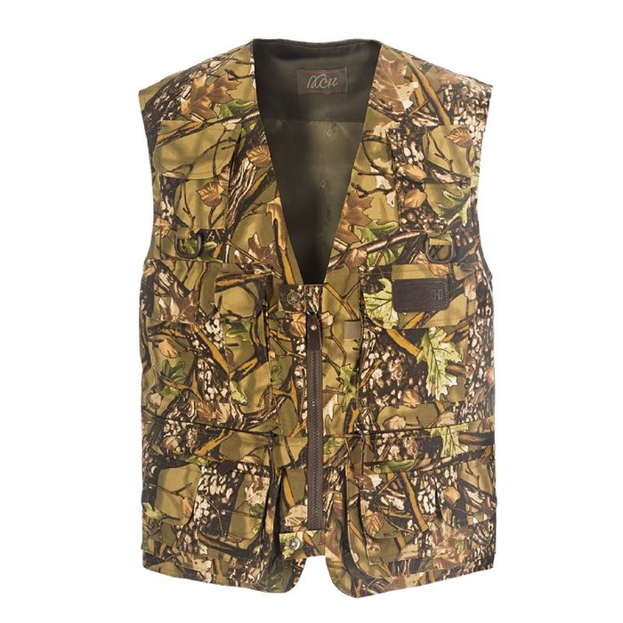 Жилет рыбака № 1, камуфляж «Лес», размер 50-52