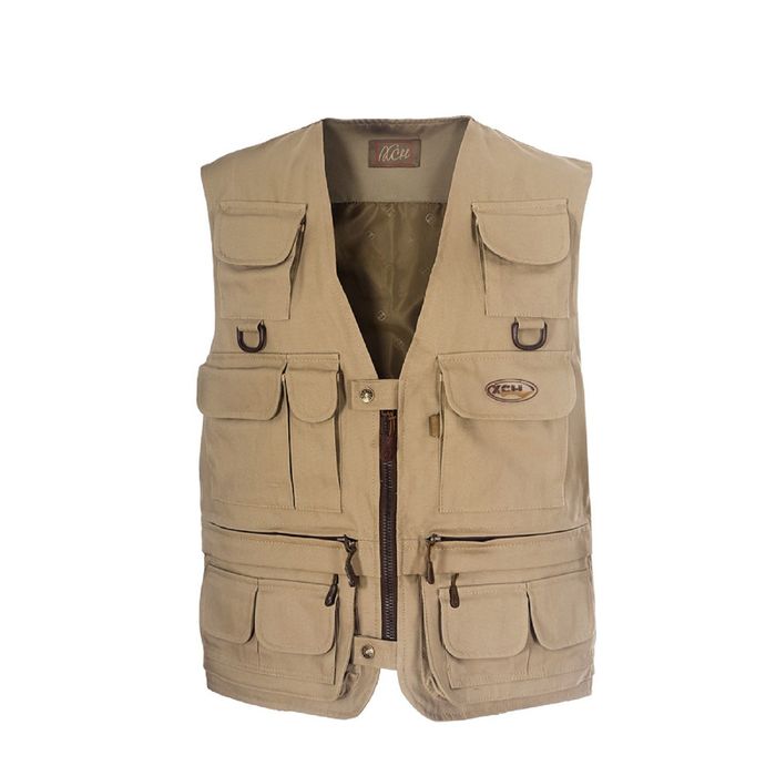 Жилет рыбака № 1, камуфляж «Сафари», размер 58-60