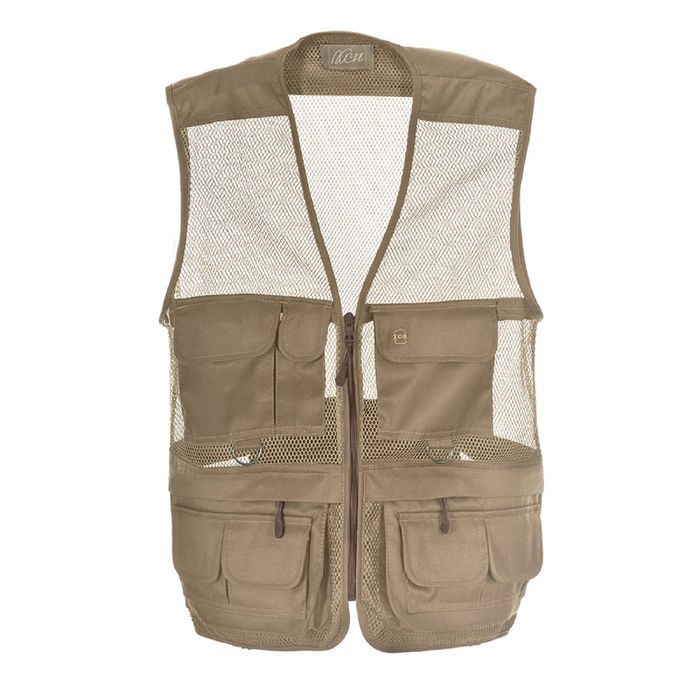 Жилет рыбака № 3, камуфляж «Сафари», размер 62-64