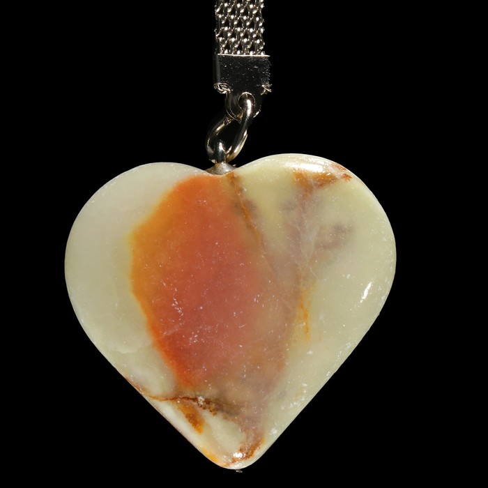 Брелок «Сердце», 1*1", 2,5*2,5*0,3 см, оникс