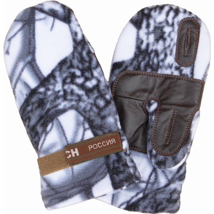 Варежки охотника (белый лес)  р-р  M-L