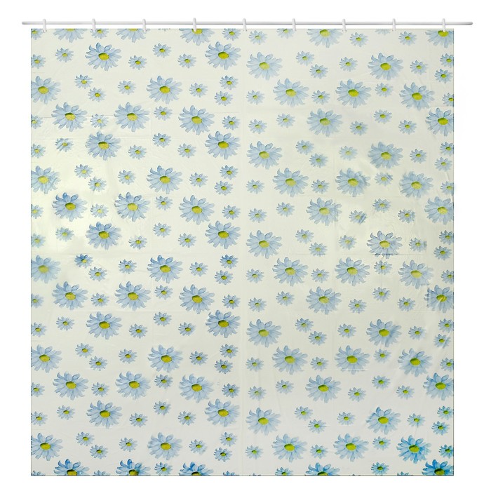 Штора для ванной 180х180 см "Ромашки", цвет МИКС