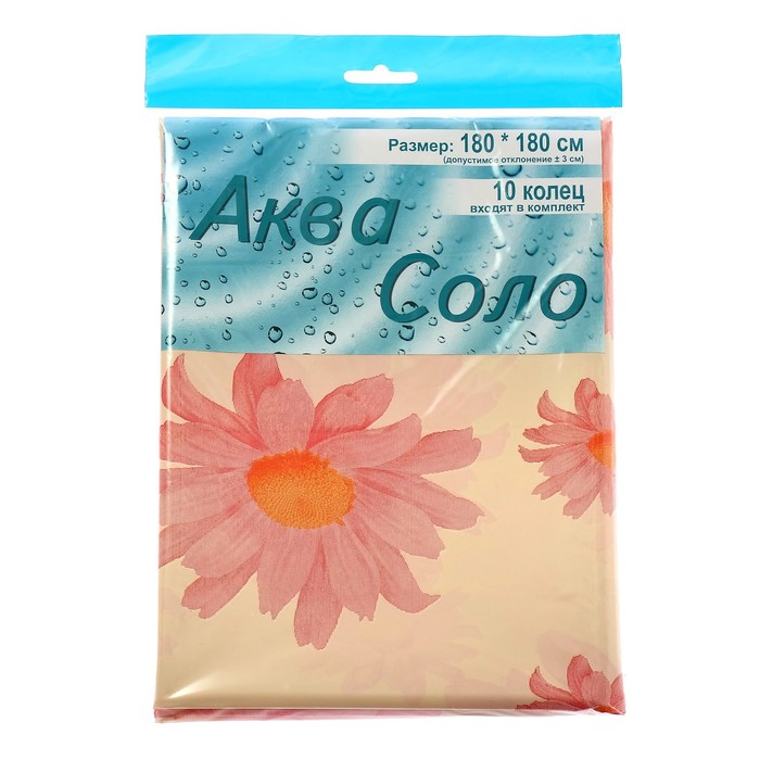 Штора для ванной 180х180 см "Ромашки", цвет МИКС