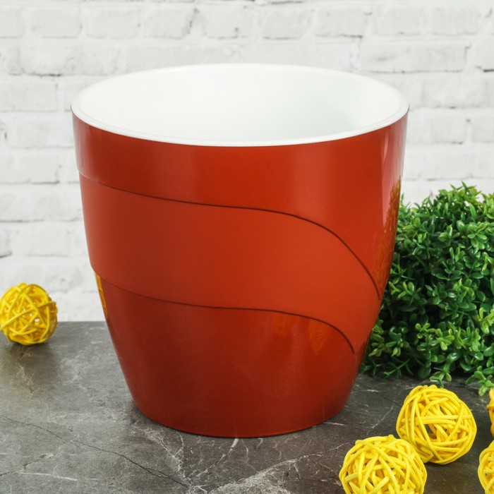 Кашпо 1,2 л "Грация", цвет терракот