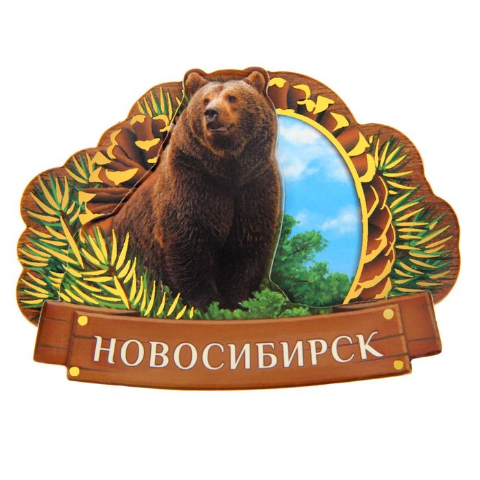 Магнит с тиснением золотом «Новосибирск»