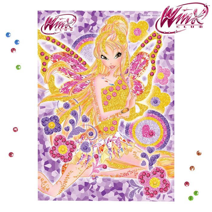 Аппликация стразами и блестками "Самая стильная!" феи ВИНКС: Стелла