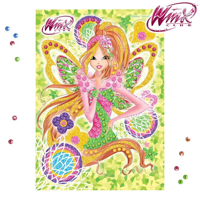 Аппликация стразами и блестками "Самая яркая!" феи ВИНКС: Флора
