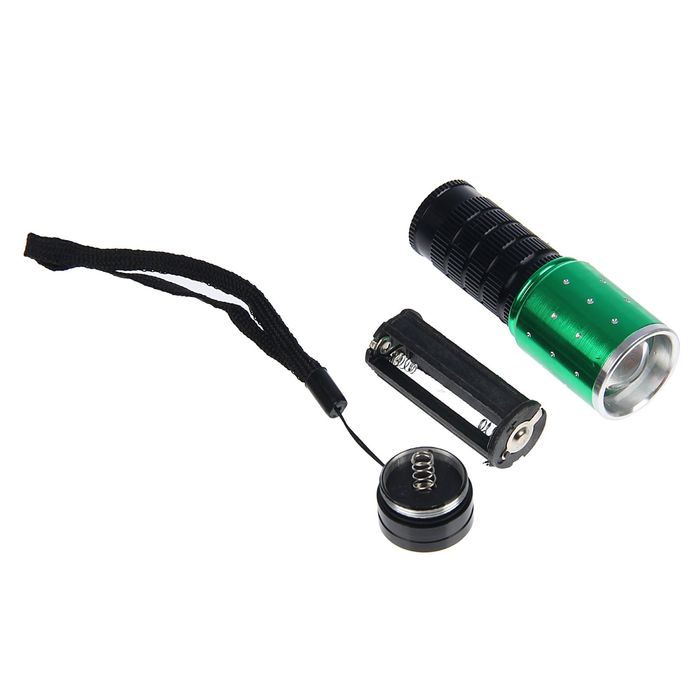 Фонарик ручной, 1 диод, на рассеивателе насечки-точки, 3 ААА, микс