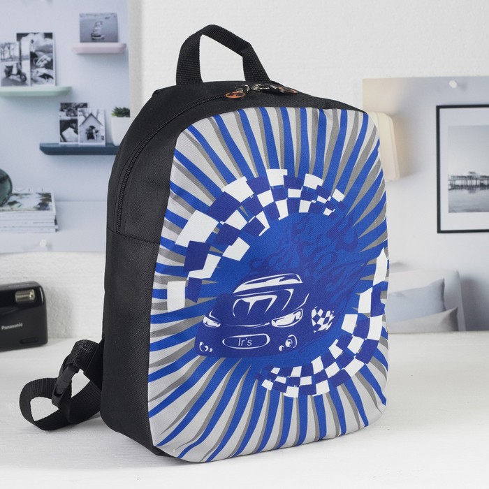 Рюкзак молодёжный на молнии, трансформер, 4 отдела, цвет чёрный/синий