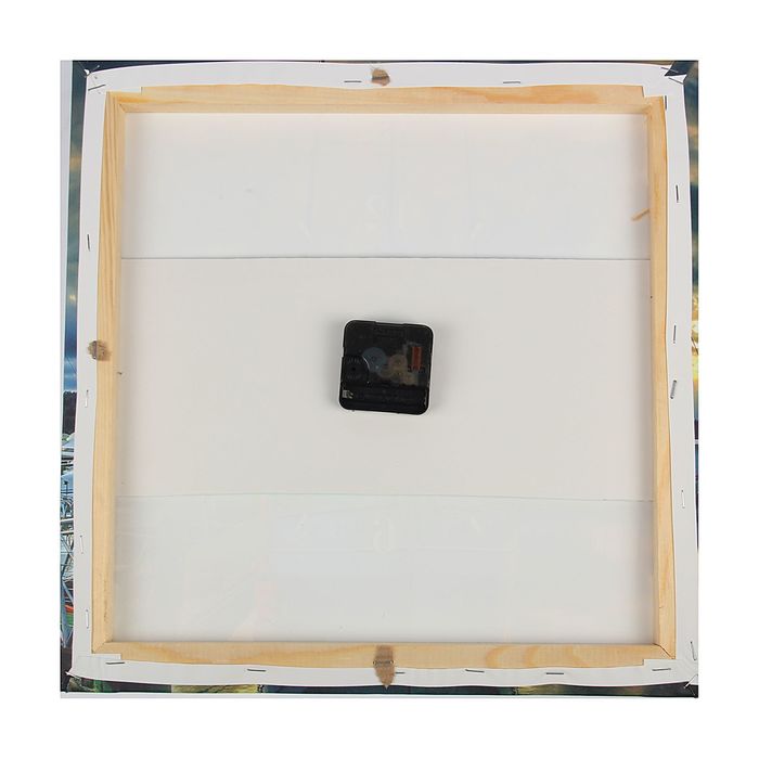 Часы настенные на холсте "Яхта", 40х40 см