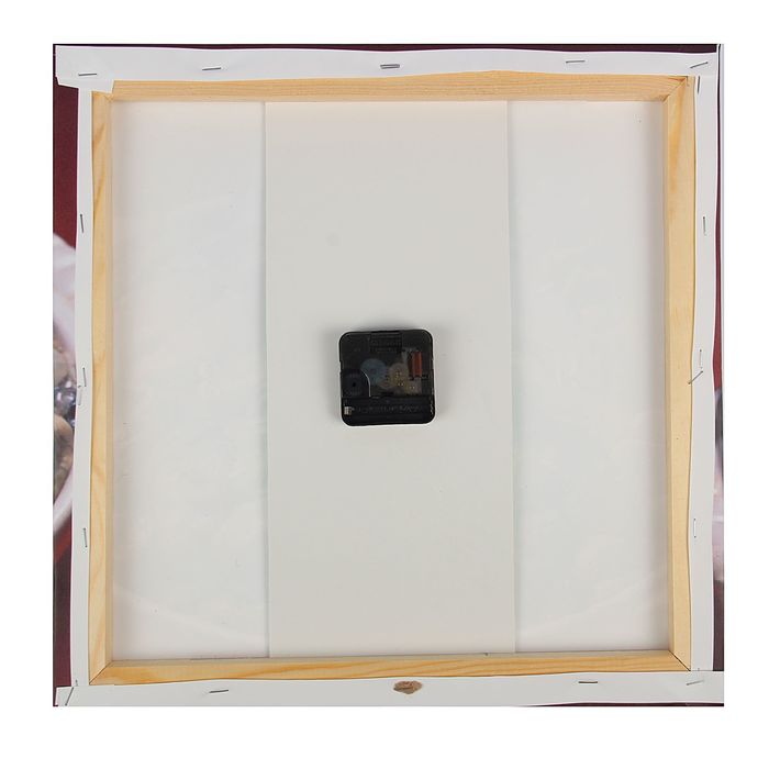 Часы настенные на холсте "Маринованные грибочки", 40х40 см