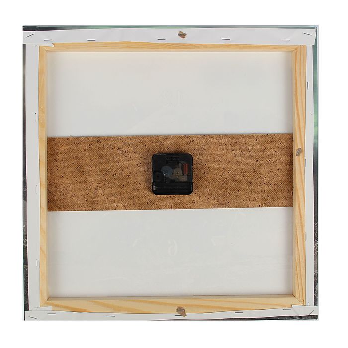 Часы настенные на холсте "Белый медведь", 40х40 см